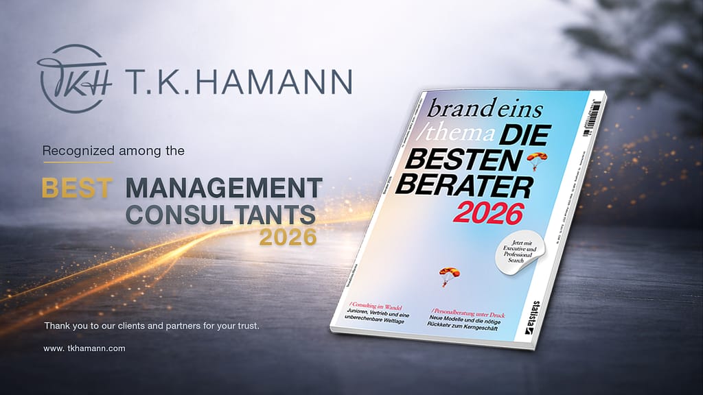 T. K. HAMANN recognized among Germany’s Best Management Consultants 2026.