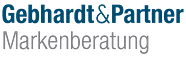 Gebhardt & Partner Markenberatung brand consulting logo in blue and gray.