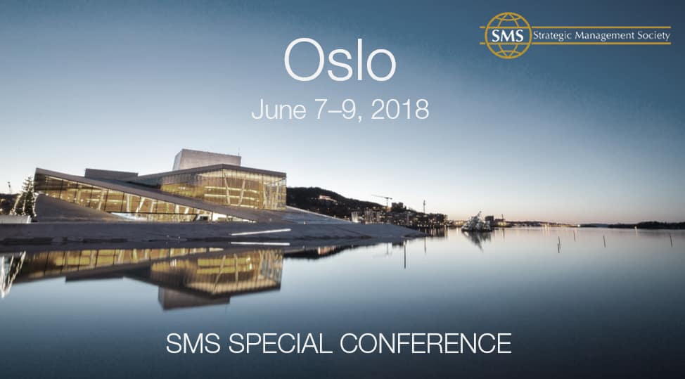 Oslo harbor skyline for Strategic Management Society (SMS) Special Conference 2018.